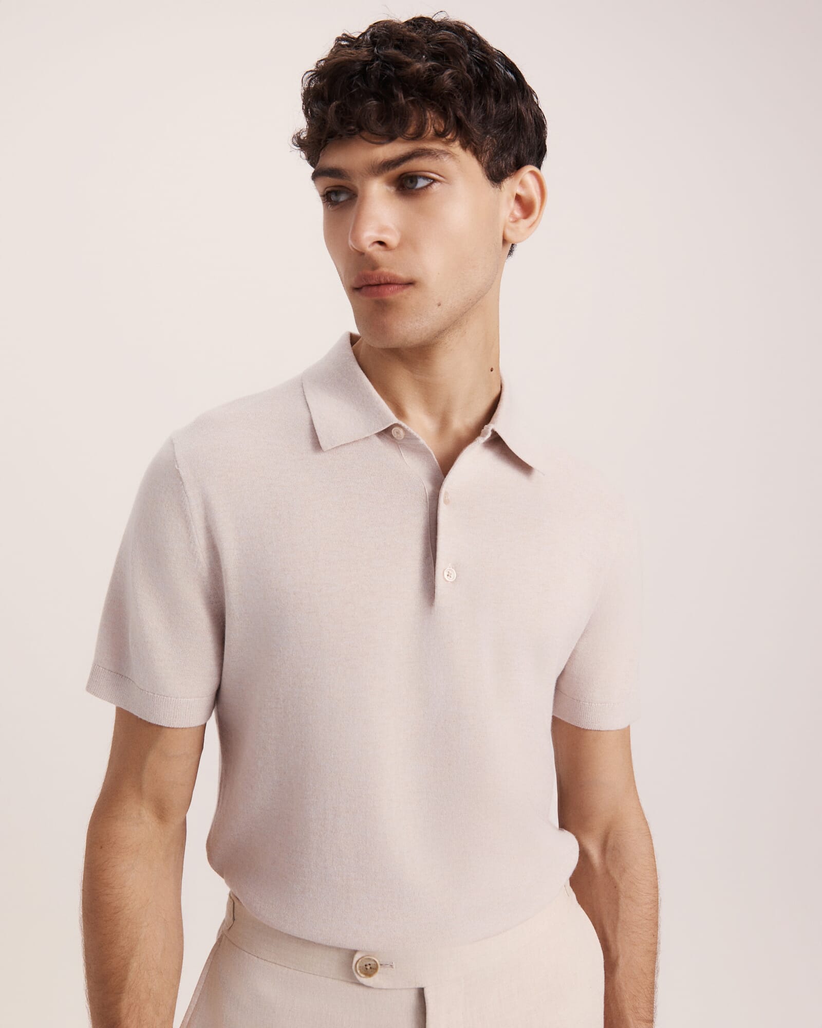 Miramar Cotton Wool Knit Polo
