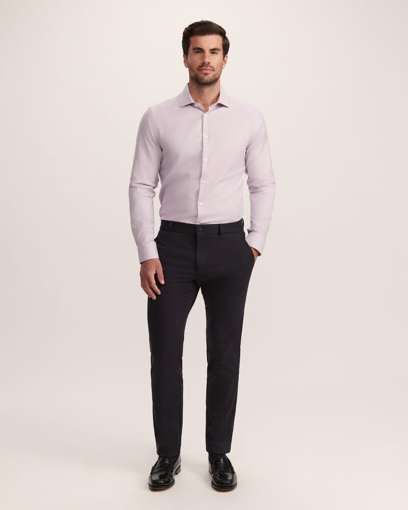 Munroe Easy Care Twill Shirt in LAVENDER