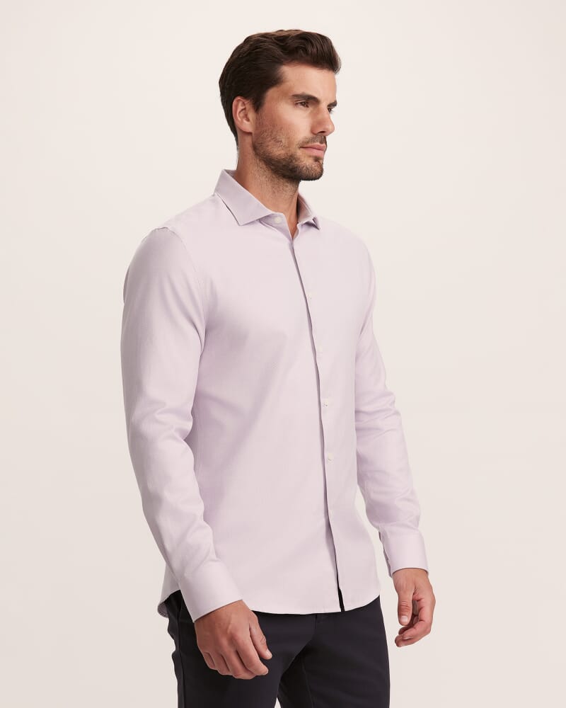 Munroe Easy Care Twill Shirt in LAVENDER