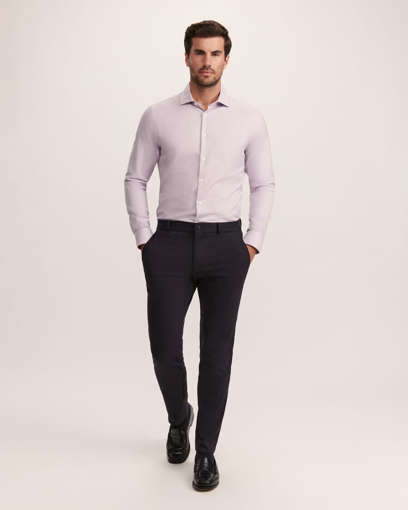 Munroe Easy Care Twill Shirt in LAVENDER