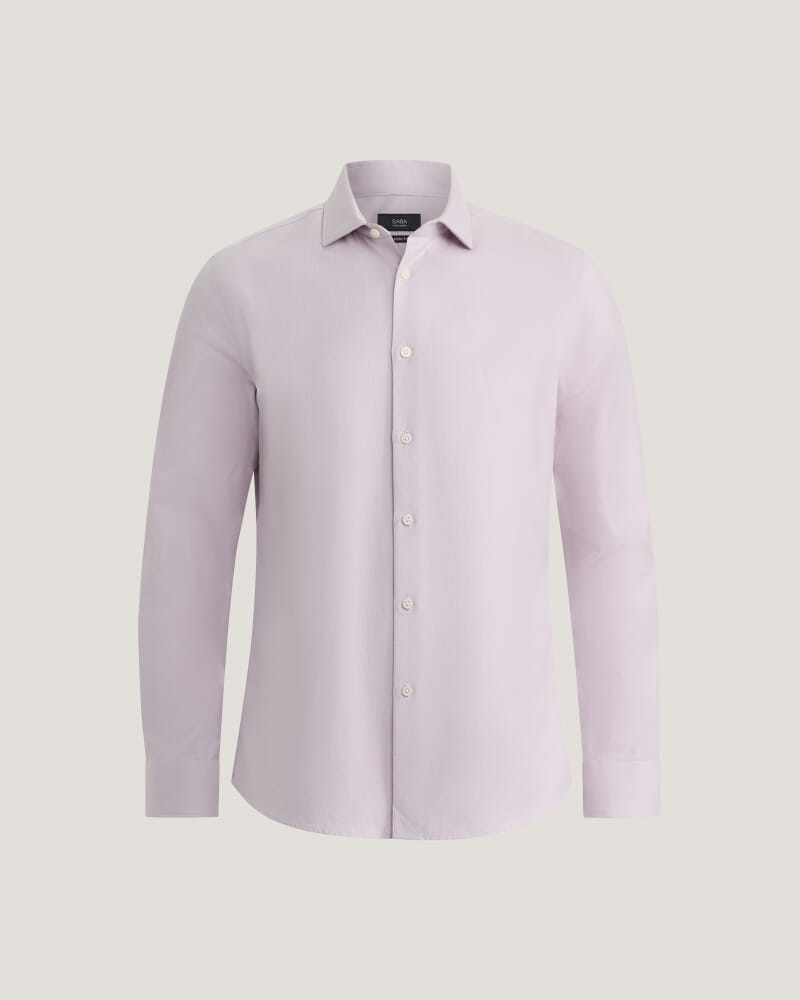 Munroe Easy Care Twill Shirt in LAVENDER