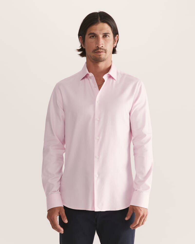 Munroe Easy Care Twill Shirt in PINK