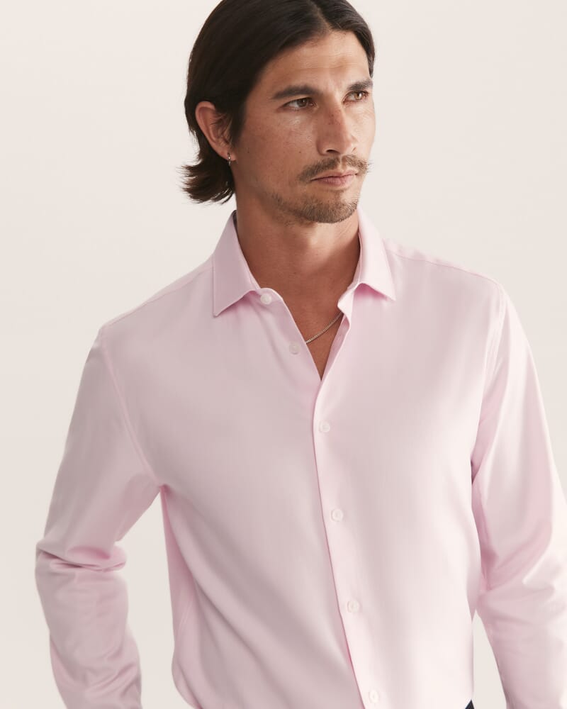 Munroe Easy Care Twill Shirt in PINK