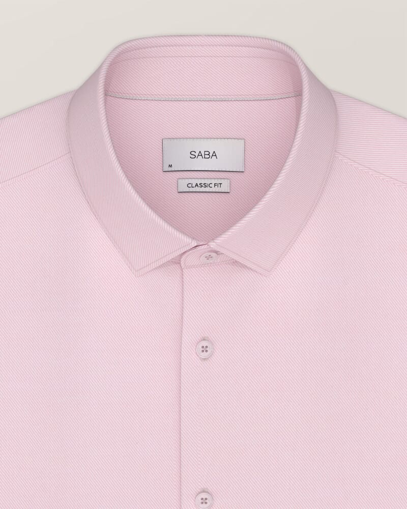 Munroe Easy Care Twill Shirt in PINK