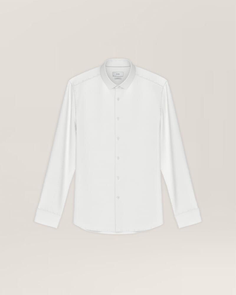 Munroe Easy Care Twill Shirt in WHITE
