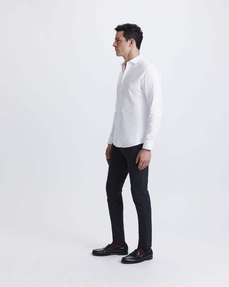 Munroe Easy Care Twill Shirt in WHITE