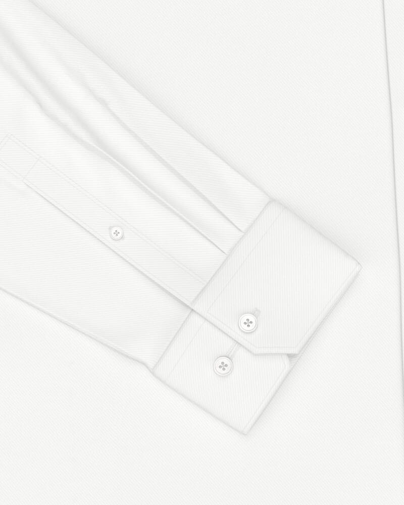 Munroe Easy Care Twill Shirt in WHITE