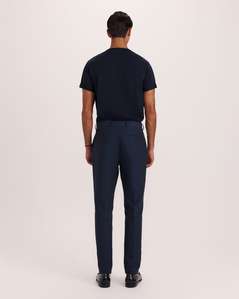 Elias Linen Cotton Pant in NAVY