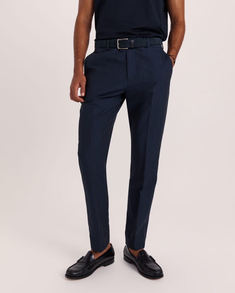 Elias Linen Cotton Pant in NAVY