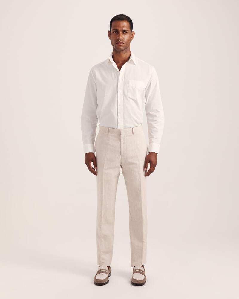 Elias Linen Cotton Pant in OATMEAL