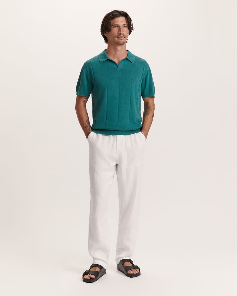 Cornell Knit Polo in GREEN
