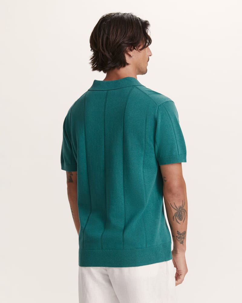 Cornell Knit Polo in GREEN