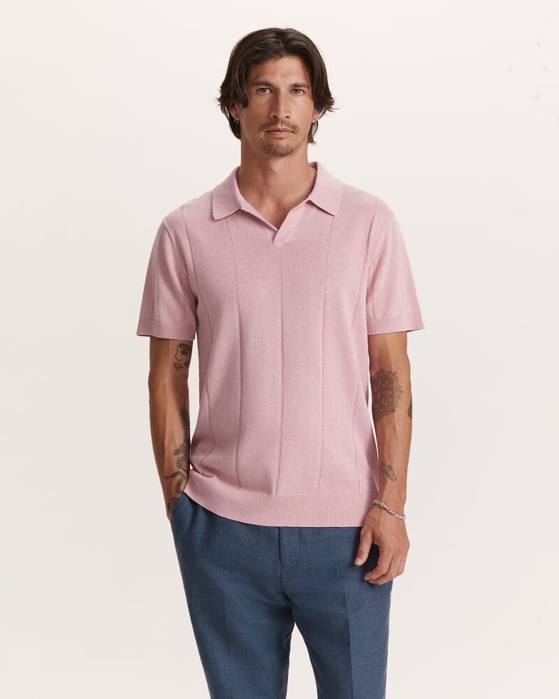 Cornell Knit Polo in PINK