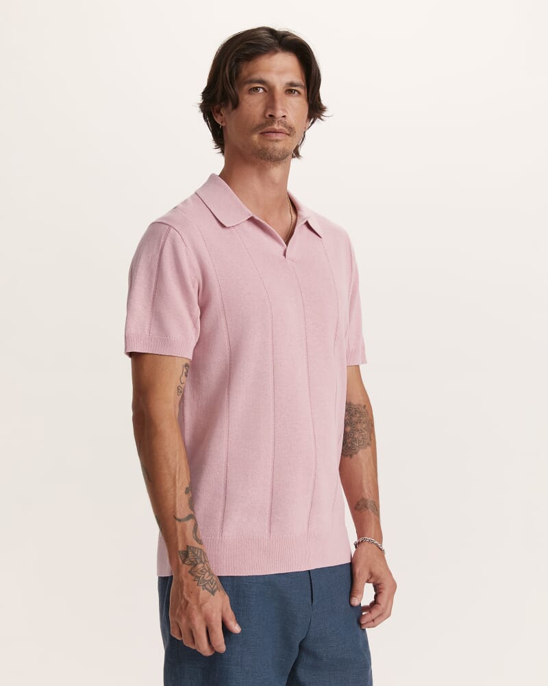 Cornell Knit Polo in PINK