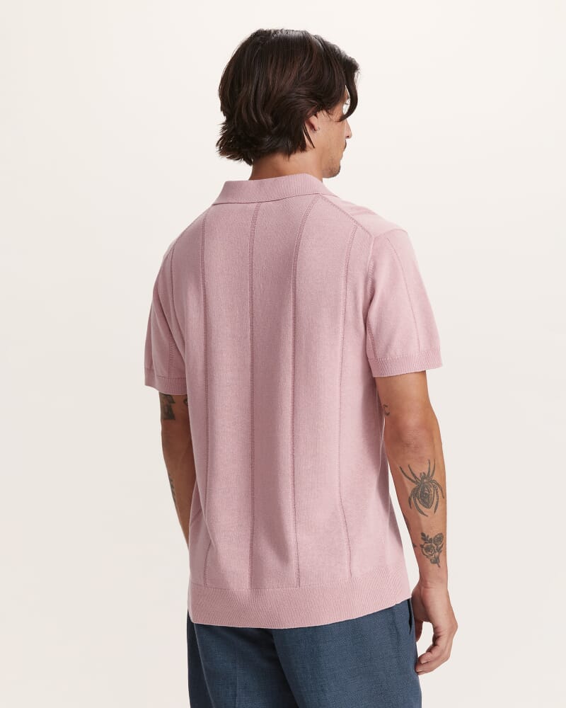 Cornell Knit Polo in PINK