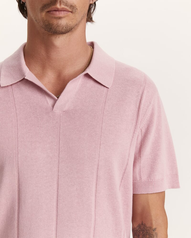 Cornell Knit Polo in PINK