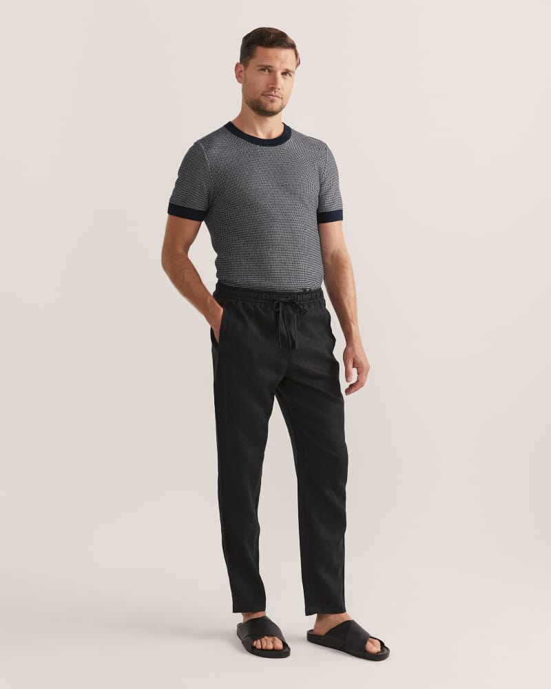 Kent Linen Pant in BLACK