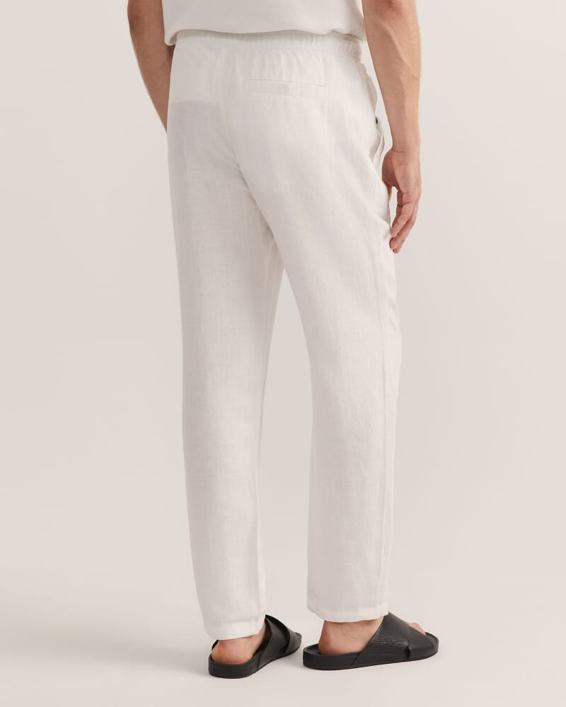 Kent Linen Pant in WHITE