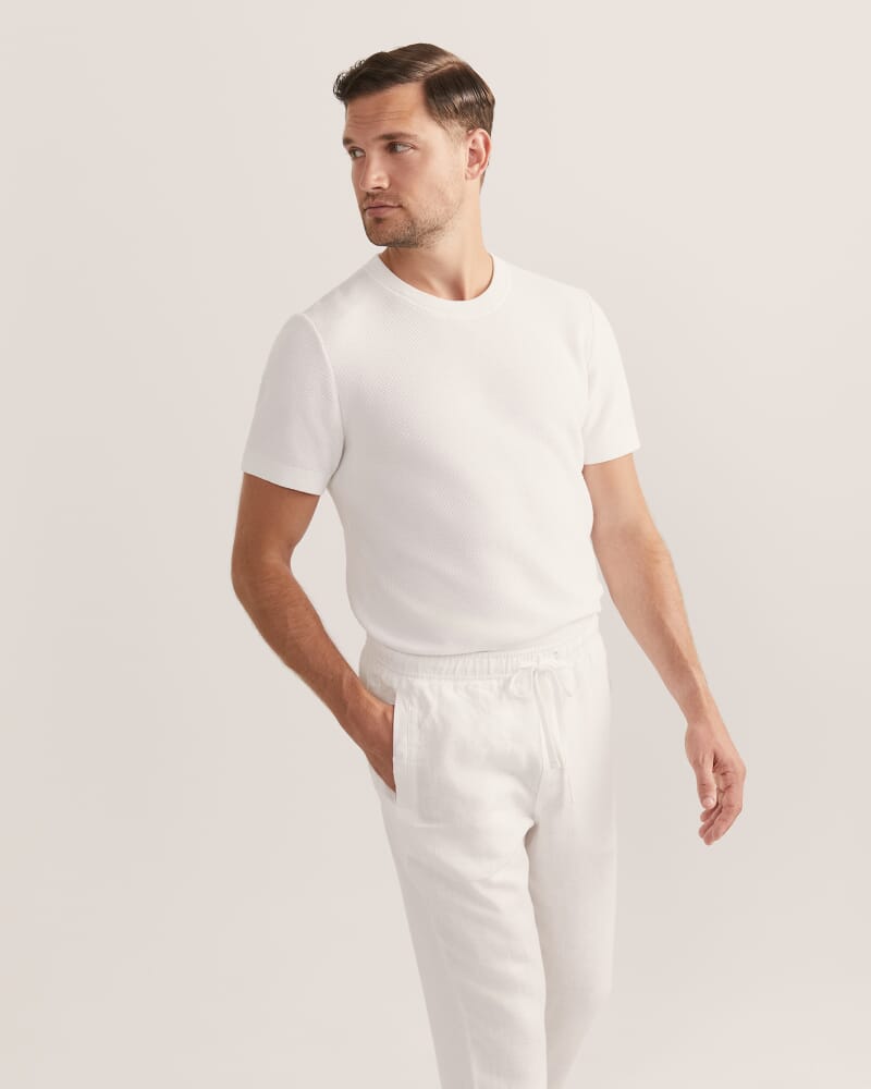 Kent Linen Pant in WHITE