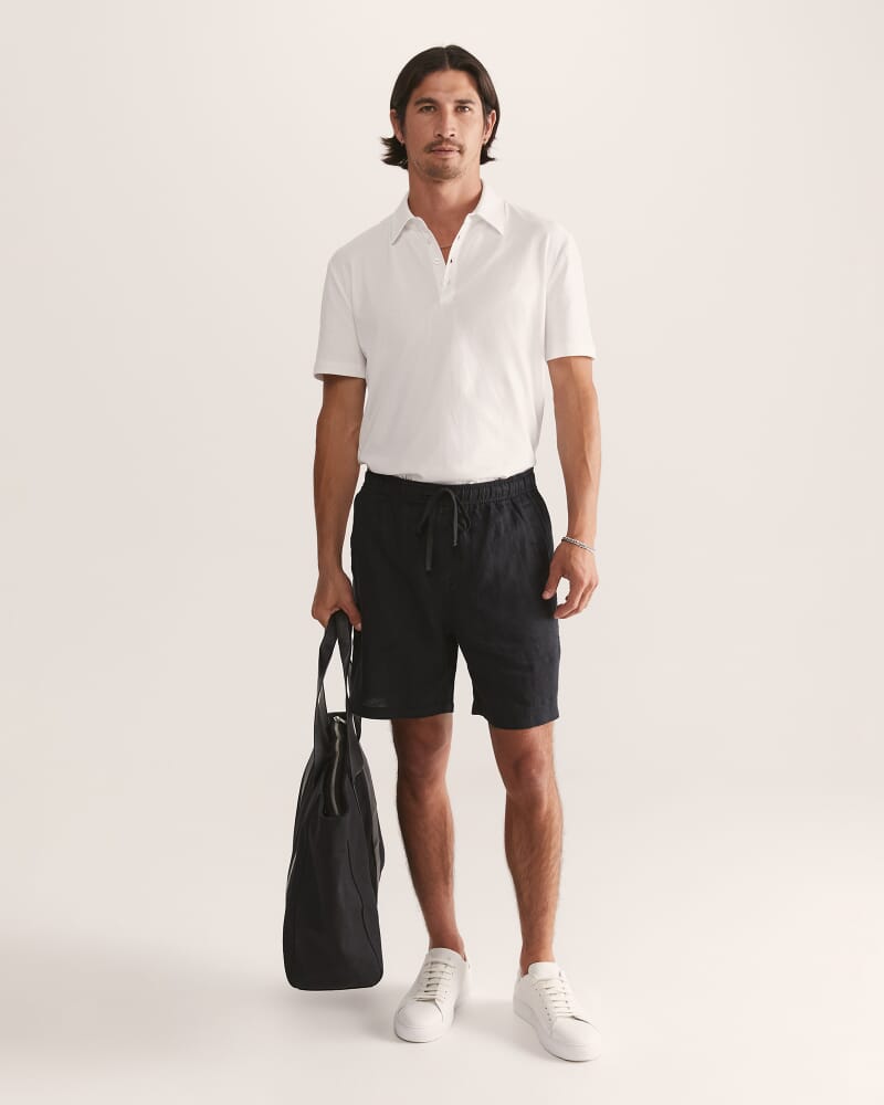 Kent Linen Short in BLACK