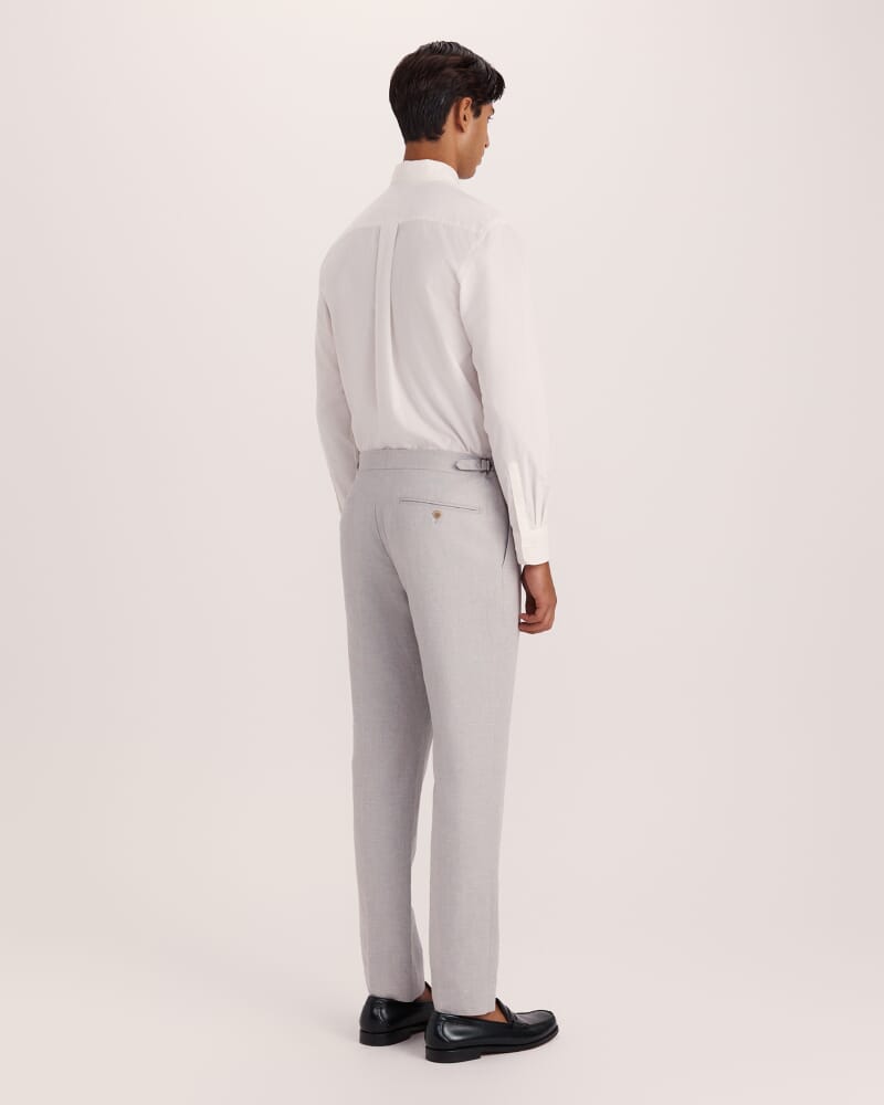 Lucian Cotton Linen Suit Pant in SILVER