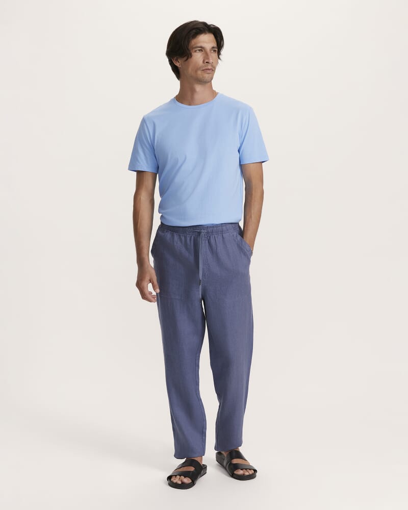 Daniel Crew Neck Tee in CERULEAN