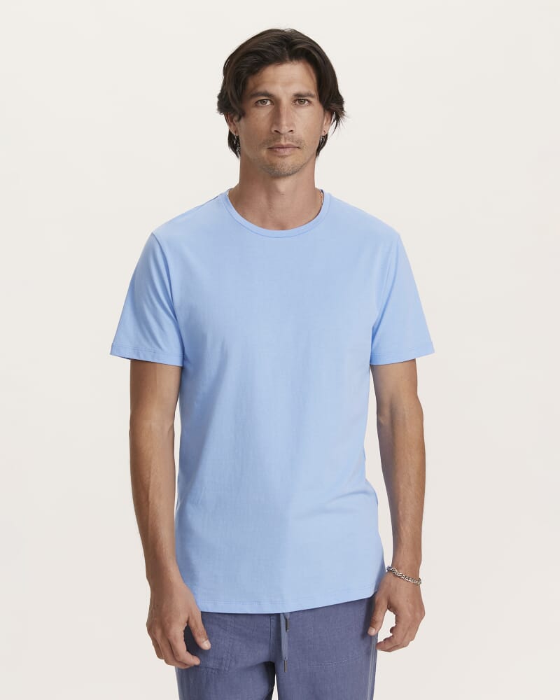 Daniel Crew Neck Tee in CERULEAN