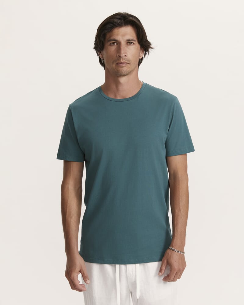 Daniel Crew Neck Tee in DARK GREEN