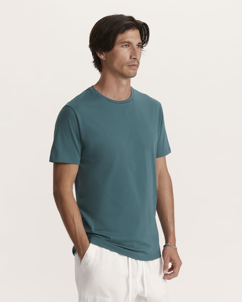 Daniel Crew Neck Tee in DARK GREEN