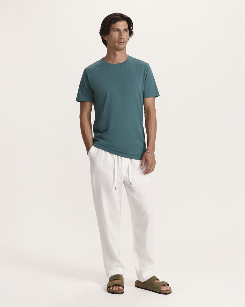 Daniel Crew Neck Tee in DARK GREEN