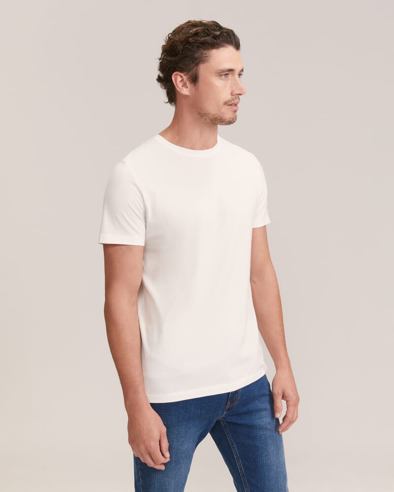 Daniel Crew Neck Tee in ARCTIC WHITE