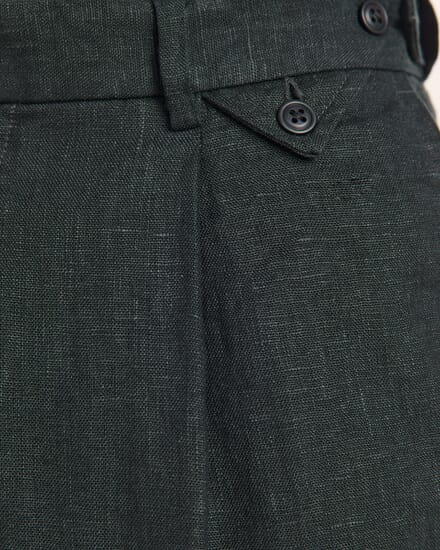 Wade Pleat Front Pant in SEAWEED