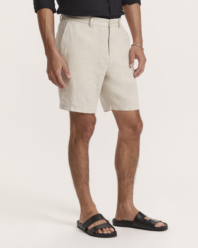 Luca Linen Short in OATMEAL