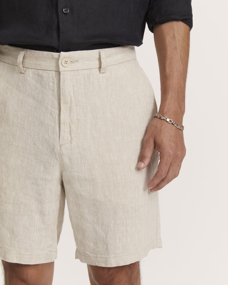 Luca Linen Short in OATMEAL