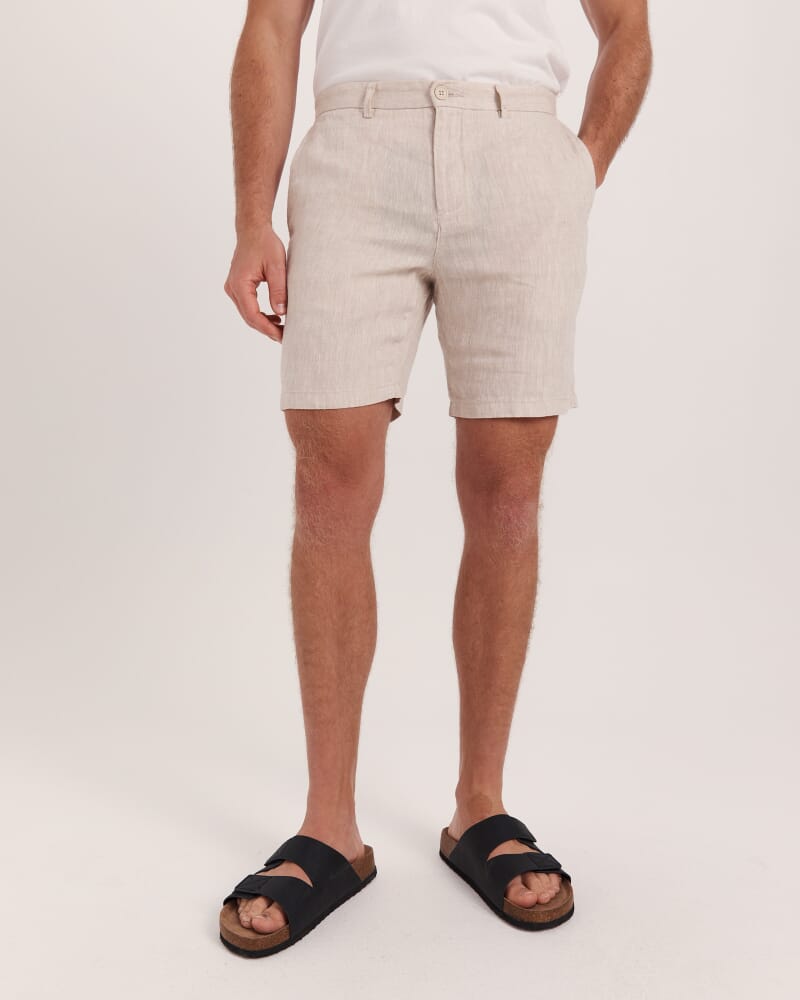 Luca Linen Short in OATMEAL