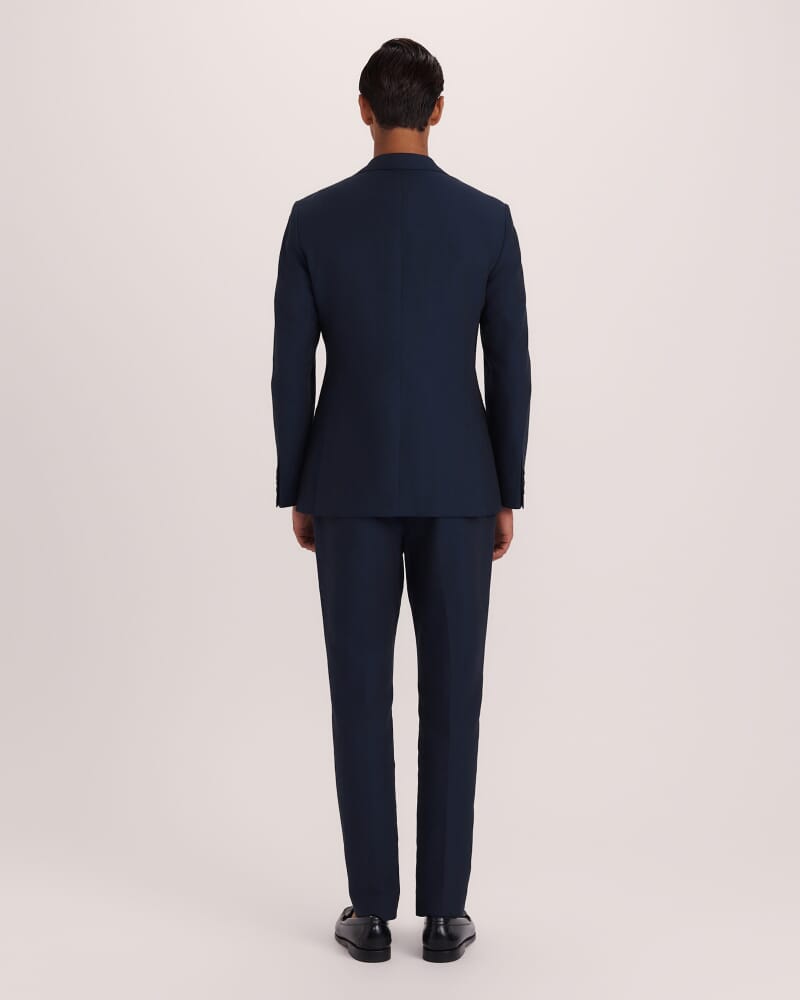 Elias Cotton Linen Suit Jacket in NAVY