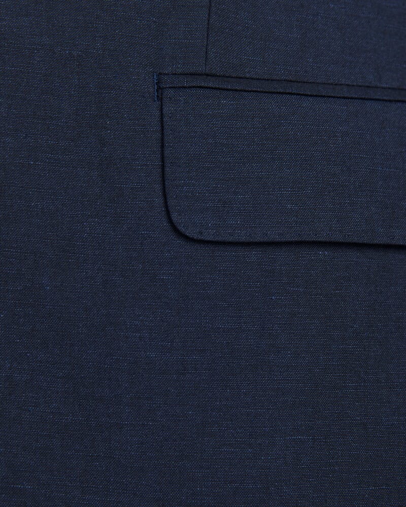 Elias Cotton Linen Suit Jacket in NAVY