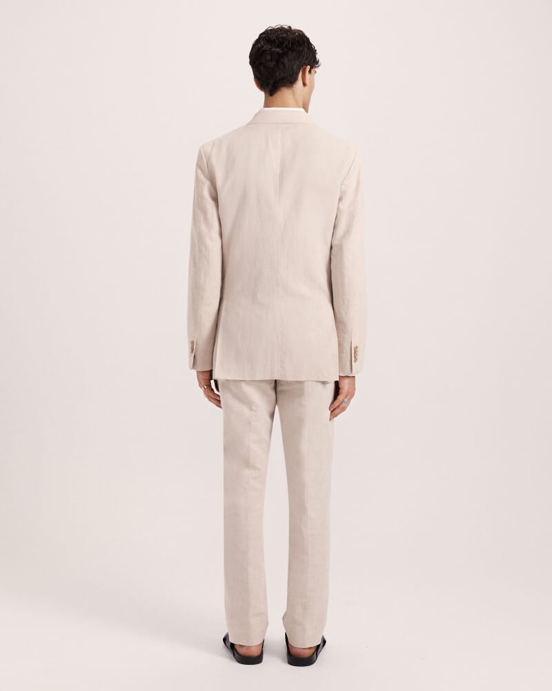 Elias Cotton Linen Suit Jacket in OATMEAL