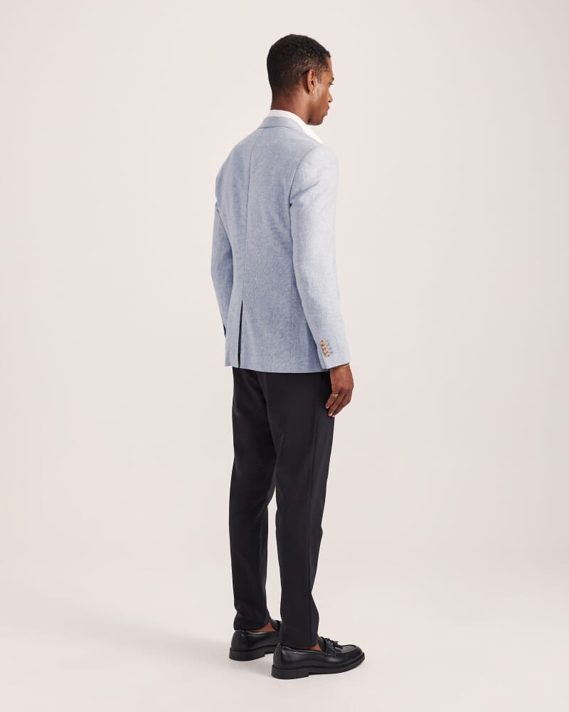 Duke Linen Blend Item Jacket in BLUE