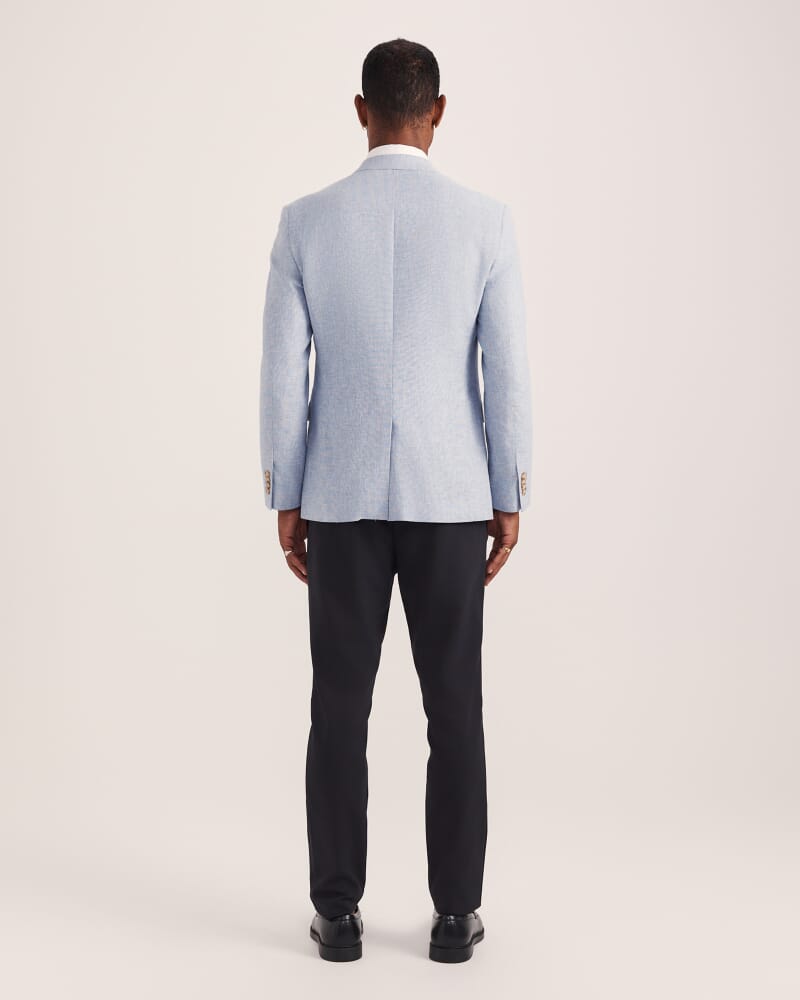 Duke Linen Blend Item Jacket in BLUE