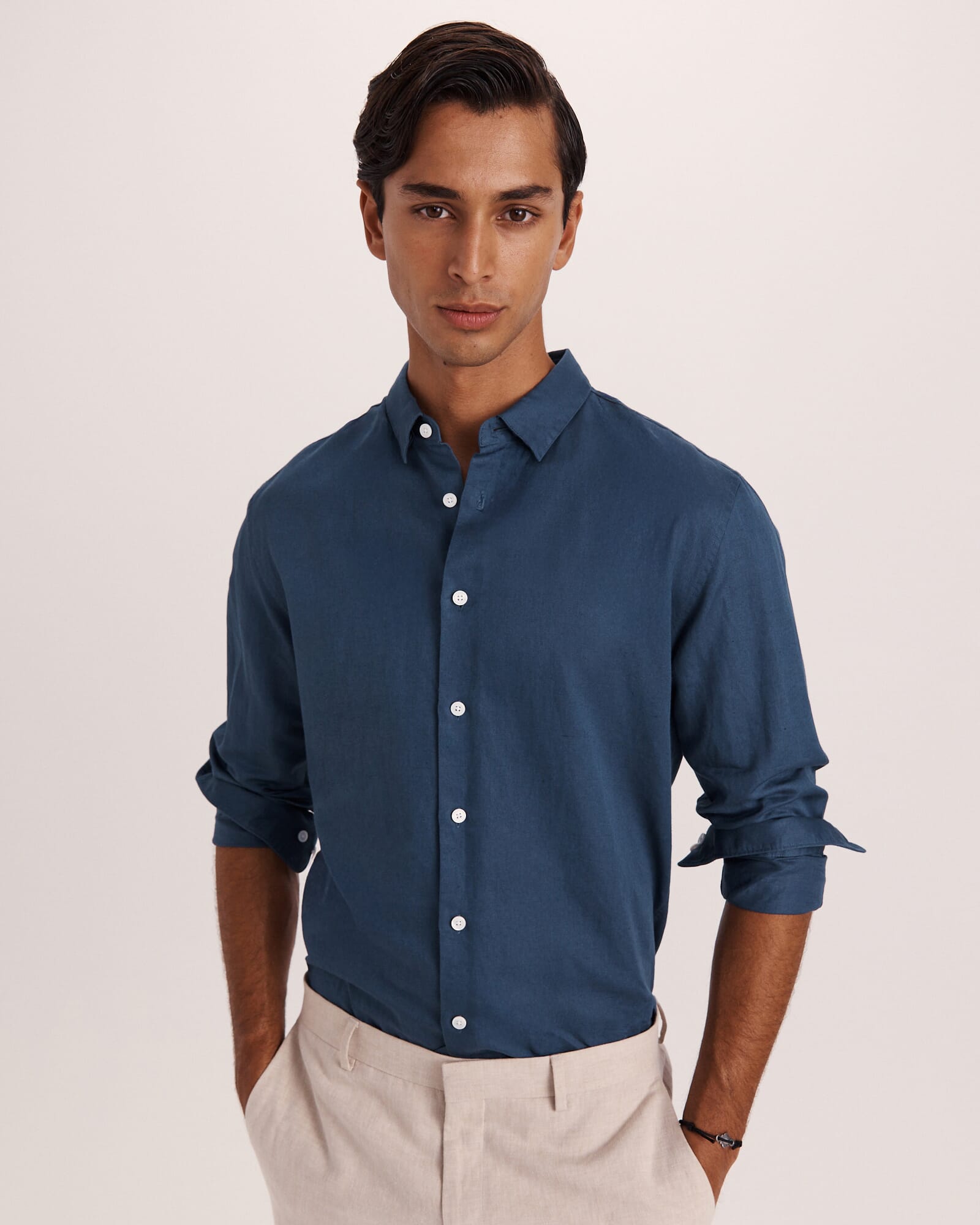 Reeves Long Sleeve Classic Linen Cotton Shirt