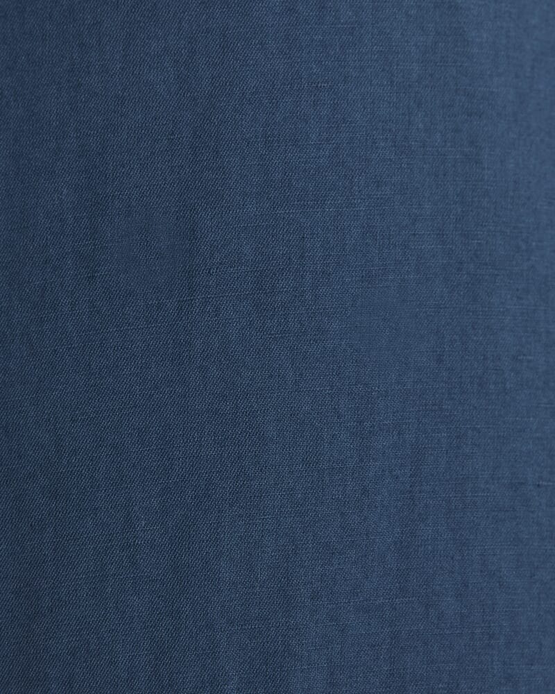 Reeves Long Sleeve Classic Linen Cotton Shirt in INK