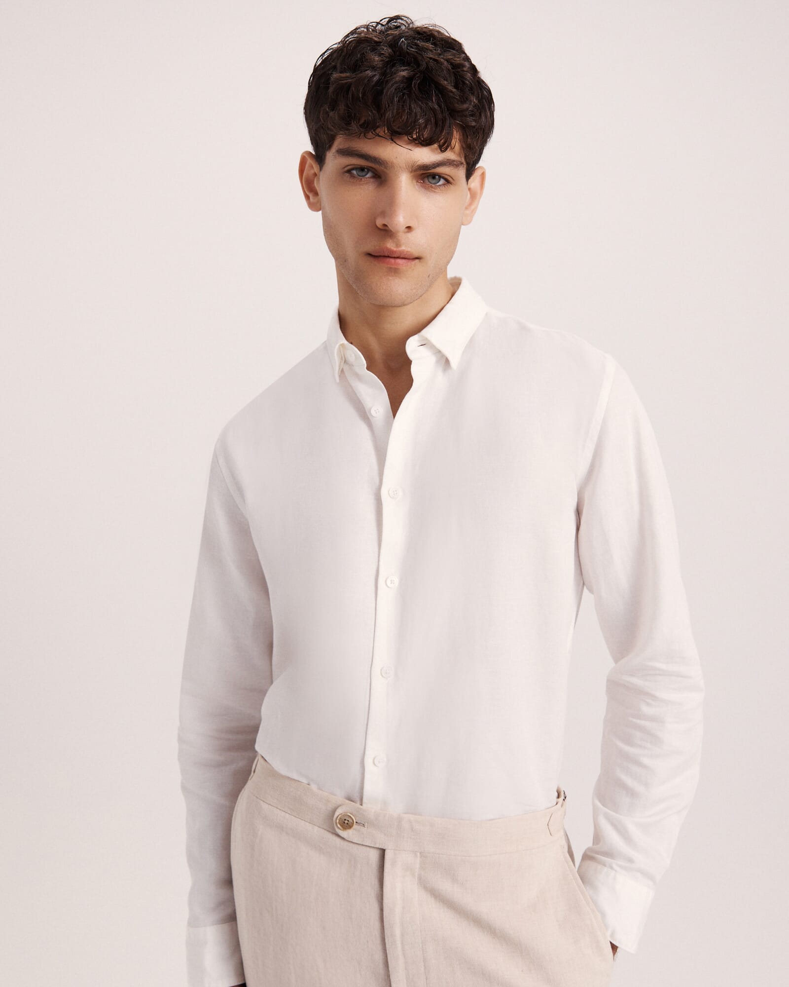 Reeves Long Sleeve Classic Linen Cotton Shirt