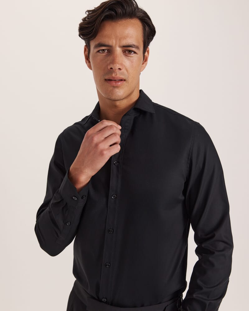 Harry Egyptian Cotton Shirt in BLACK