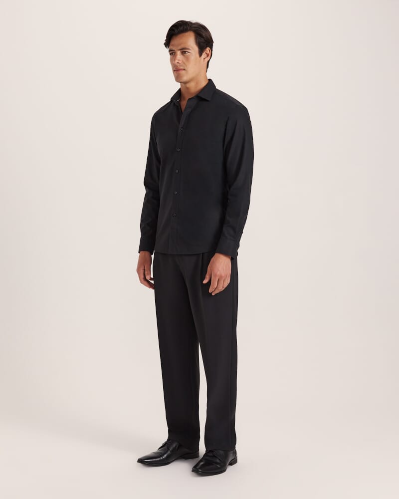 Harry Egyptian Cotton Shirt in BLACK