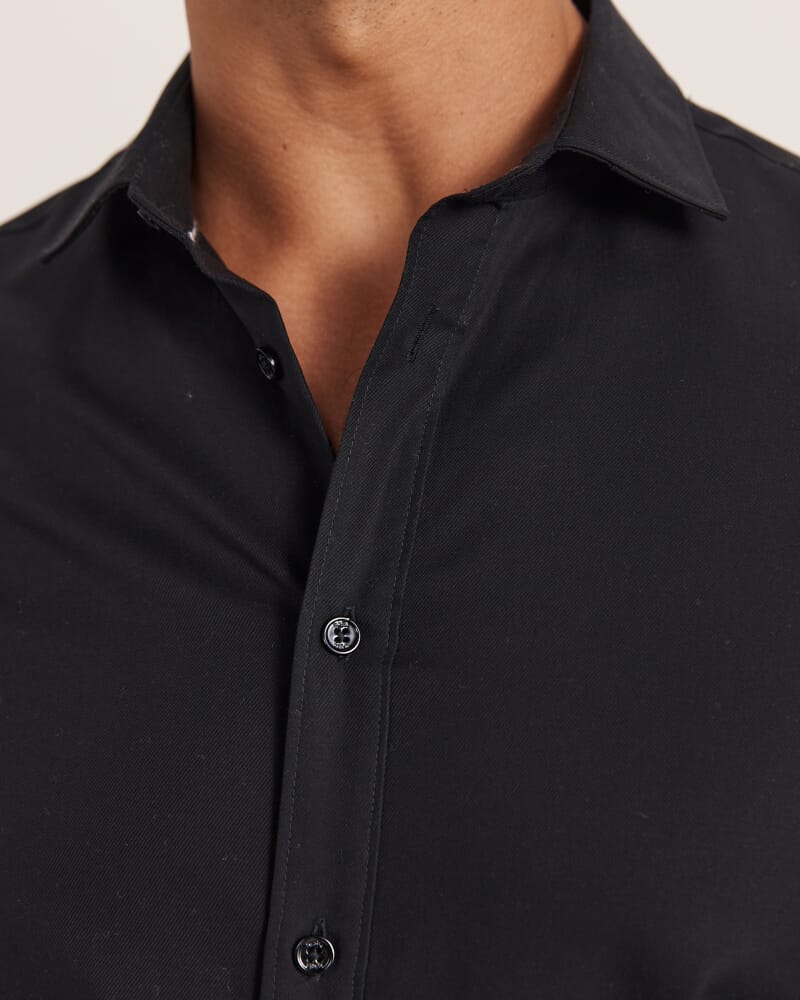Harry Egyptian Cotton Shirt in BLACK