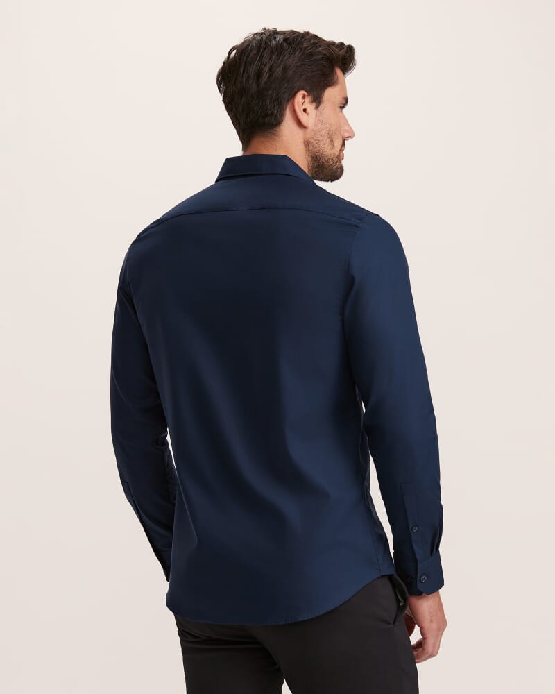 Harry Egyptian Cotton Shirt in NAVY