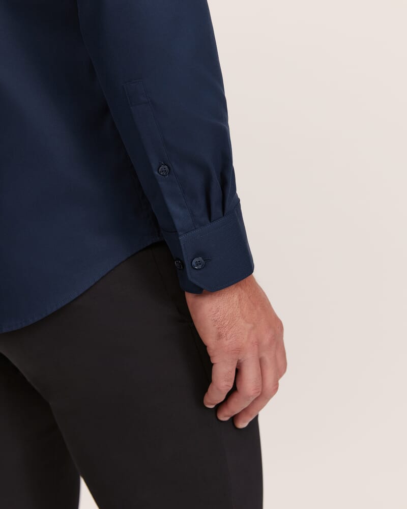 Harry Egyptian Cotton Shirt in NAVY