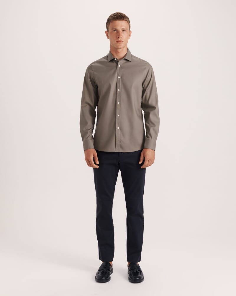 Harry Egyptian Cotton Shirt in OLIVE