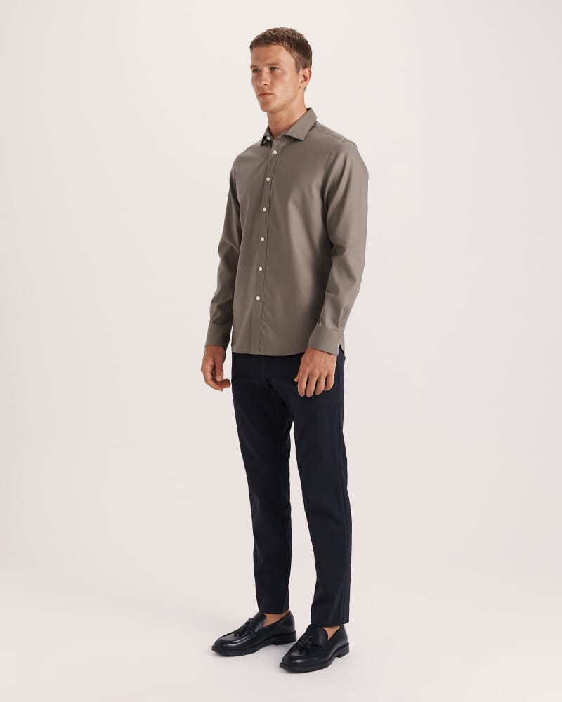 Harry Egyptian Cotton Shirt in OLIVE